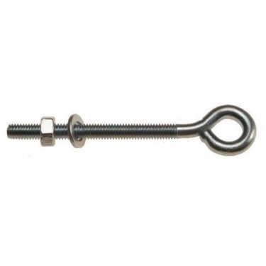 M10x150 Folded Eye Bolts Zinc Plated [Incl. Nuts & Washers] (Pack of 10)