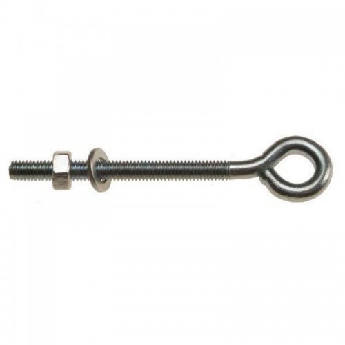 M10x200 Folded Eye Bolts Zinc Plated [Incl. Nuts & Washers] (Pack of 10)