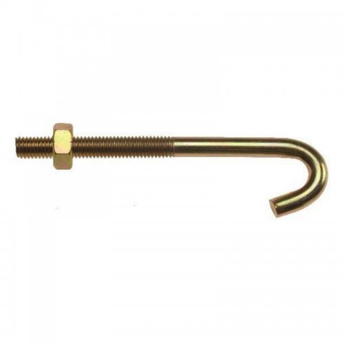 Hook  Bolts  With  Square  Nuts  Zinc  +  Yellow  Passivated  CR3+