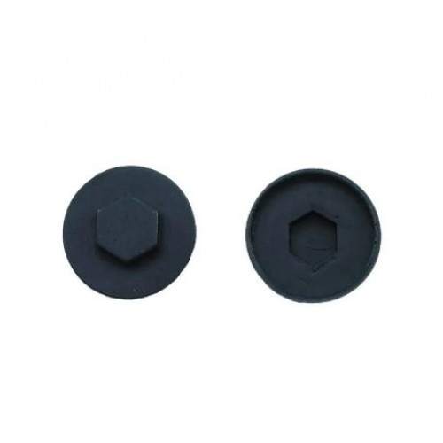 16mm Cover Caps - Anthracite (Pack of 1,000) [18A14]