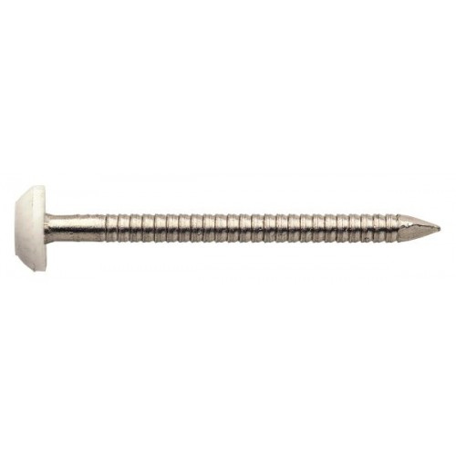 Plastic  Headed  Nails  White  Top  Stainless  Steel  [Grade 316 A4)