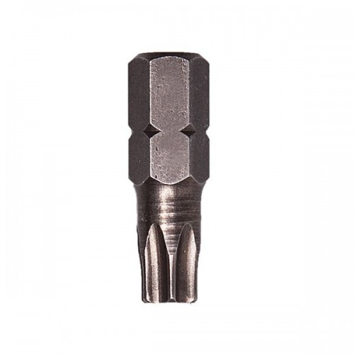 T25 Torx 1/4in Driver Bit 25mm Long (Pack of 1)