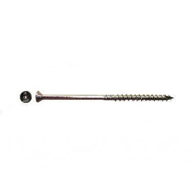 M10 x 120 Csk Panel Twistec Timber Screws T40/50 CE Approved - Zinc Yellow Plated (Pack of 50)