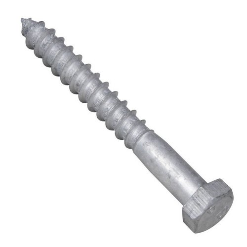 M10x120 Coach Screws Galvanised [Incl. Washers] (Pack of 5)