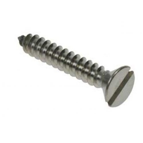 6 x 1 1/2 Csk Slotted Self Tapping Screws (Pack of 1,000) [DIN 7982 Grade 316 A4]