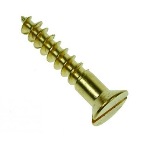 10 x 2 TQ Woodscrew Csk Slotted - Brass BS1210 (Pack of 100)