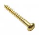 12 x 1.1/2 TQ Woodscrew Slotted Round - Brass BS1210 (Pack of 200)