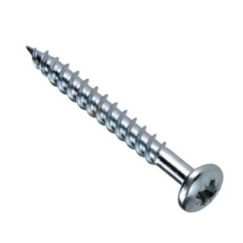 10 x 1.1/4 TQ Woodscrew Plusdriv Recessed Round Hardened Twinthread - Zinc Plated (Pack of 200)