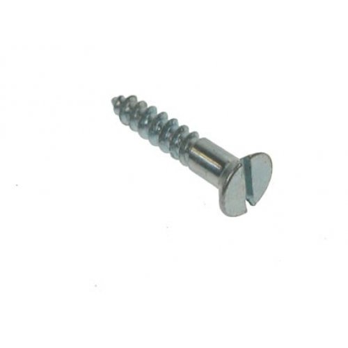 12 x 1.1/4 TQ Woodscrew Slotted Csk - Zinc Plated (Pack of 200)
