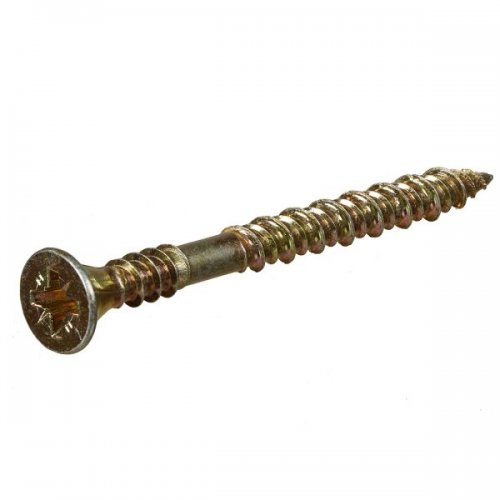 4.2x50mm Ulti-mate Floorboard Screws - Zinc Yellow Plated (Pack of 200)