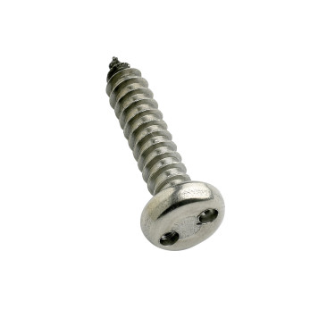 No.10 x 3/4in Pan Head 2 Hole Self Tapping Security Screws A2 Stainless (Pack of 100)