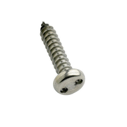 No.8 x 3/4in Pan Head 2 Hole Self Tapping Security Screws A2 Stainless (Pack of 100)