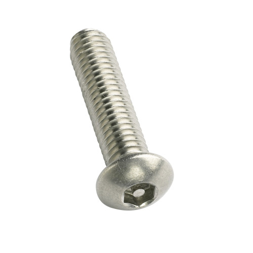 M4 x 8mm Button Head Pin Hex Machine Screws A2 Stainless (Pack of 100)