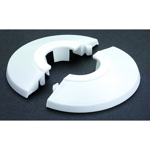 15mm Pipe Collar Pair White [Pack of 25]
