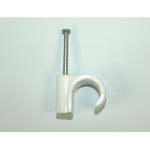 22mm UF White Masonry Nail Pipe Clips [Pack of 100]