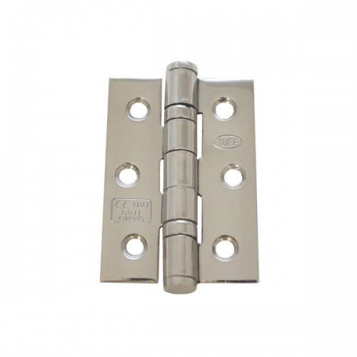 102 x 76 x 3mm Ball Bearing Hinge [Polished Stainless Steel]
