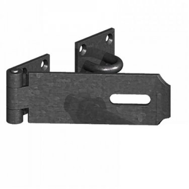 250mm 618 Safety Hasp & Staple Epoxy Black (Pack of 4)
