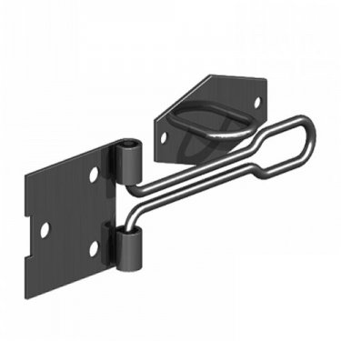 102mm Wire Hasp & Staple Epoxy Black (Pack of 4)