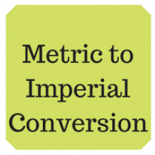 Metric & imperial conversion table