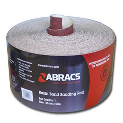 Abracs  115mm  Red  Sandpaper  Roll  -  General  Purpose  Use