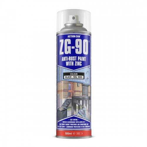 ZG90 Satin Black Spray 500ml (Carton of 15)