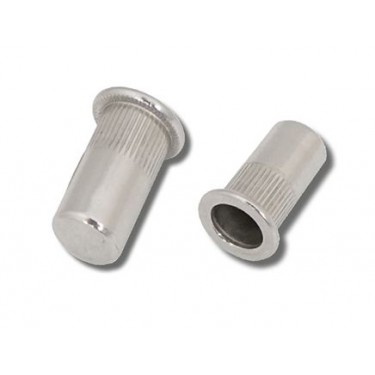 Stainless  Steel  304-A2  Flat  Head  Round  Knurled  Body  Closed  Rivet  Nuts