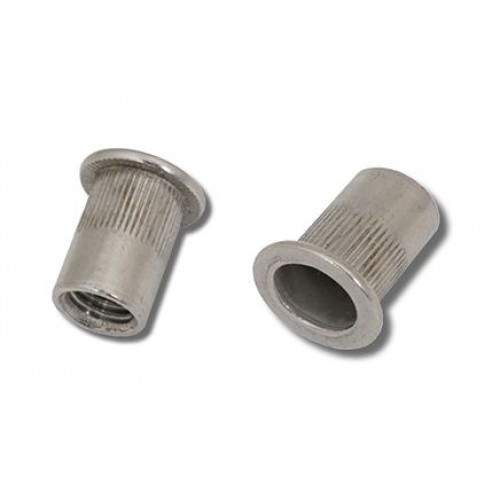 Stainless  Steel  304-A2  Flat  Head  Round  Knurled  Body  Rivet  Nuts