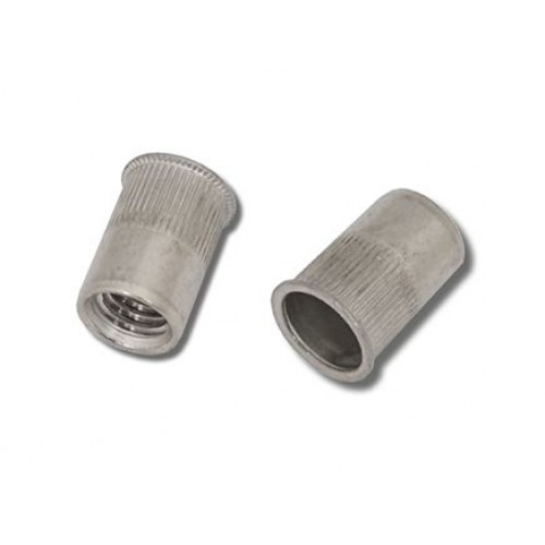 Stainless  Steel  304-A2  Reduced  Head  Round  Knurled  Body  Rivet  Nuts