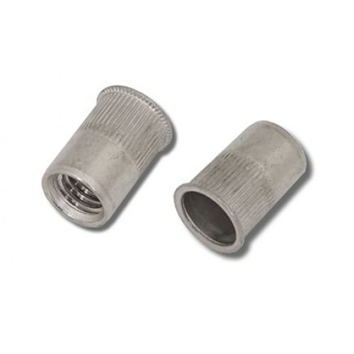 Stainless  Steel  316-A4  Reduced  Head  Round  Knurled  Body  Rivet  Nuts