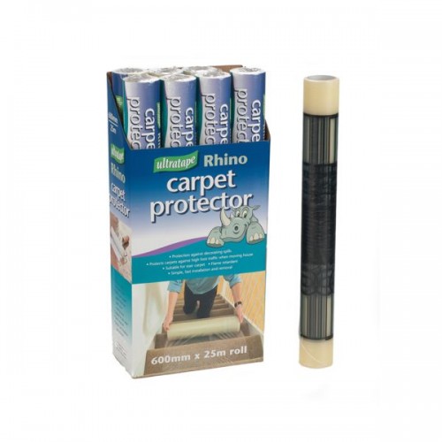 600mm x  25m Clear Carpet Protector (Pack of 8)