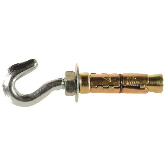 M10x115 Shield Anchor Hook Bolts Zinc Yellow (Pack of 10) M10x115 Shield Anchor Hook Bolts Zinc Yellow (Pack of 10)